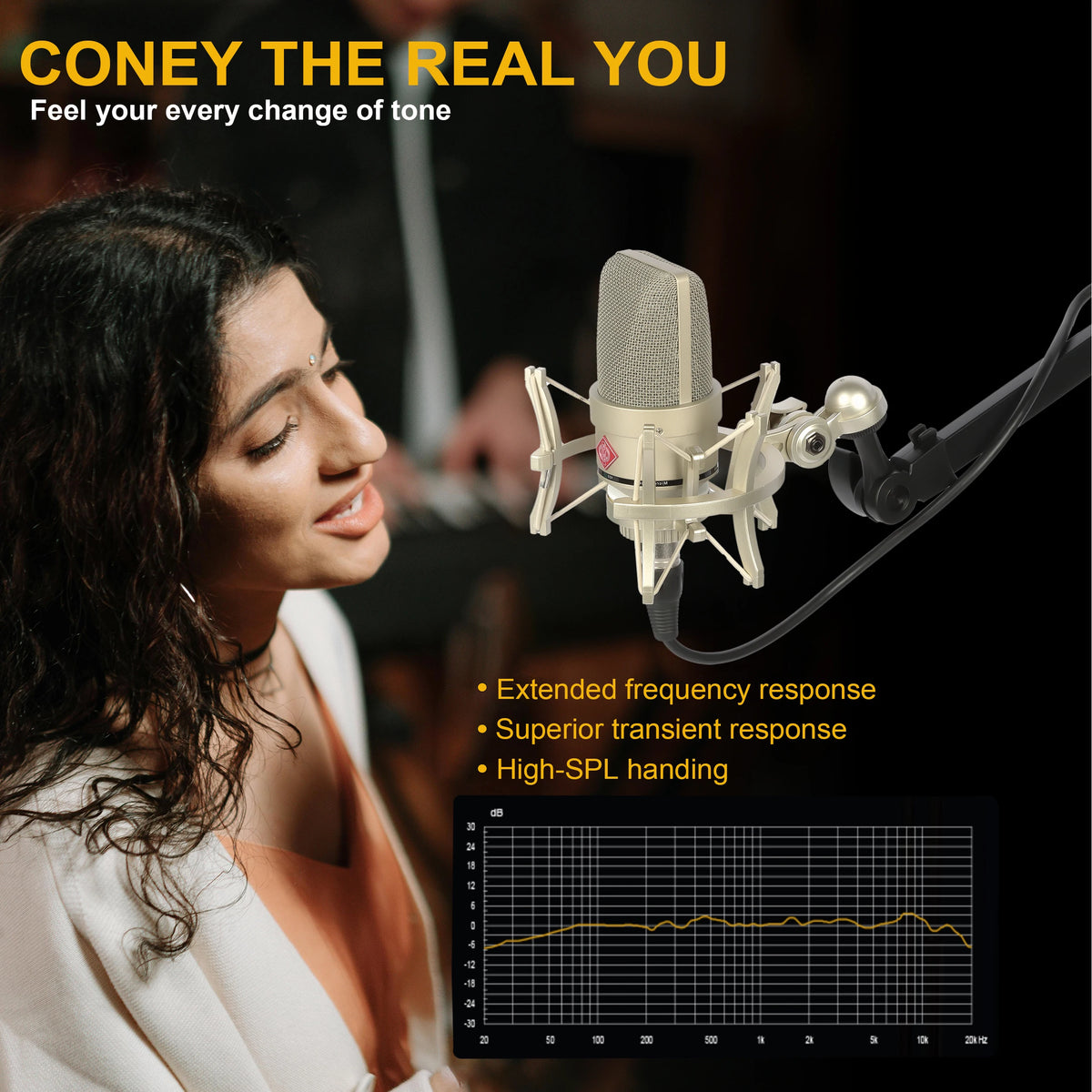 XLR Studio Condenser Microphone – 48V Phantom Power