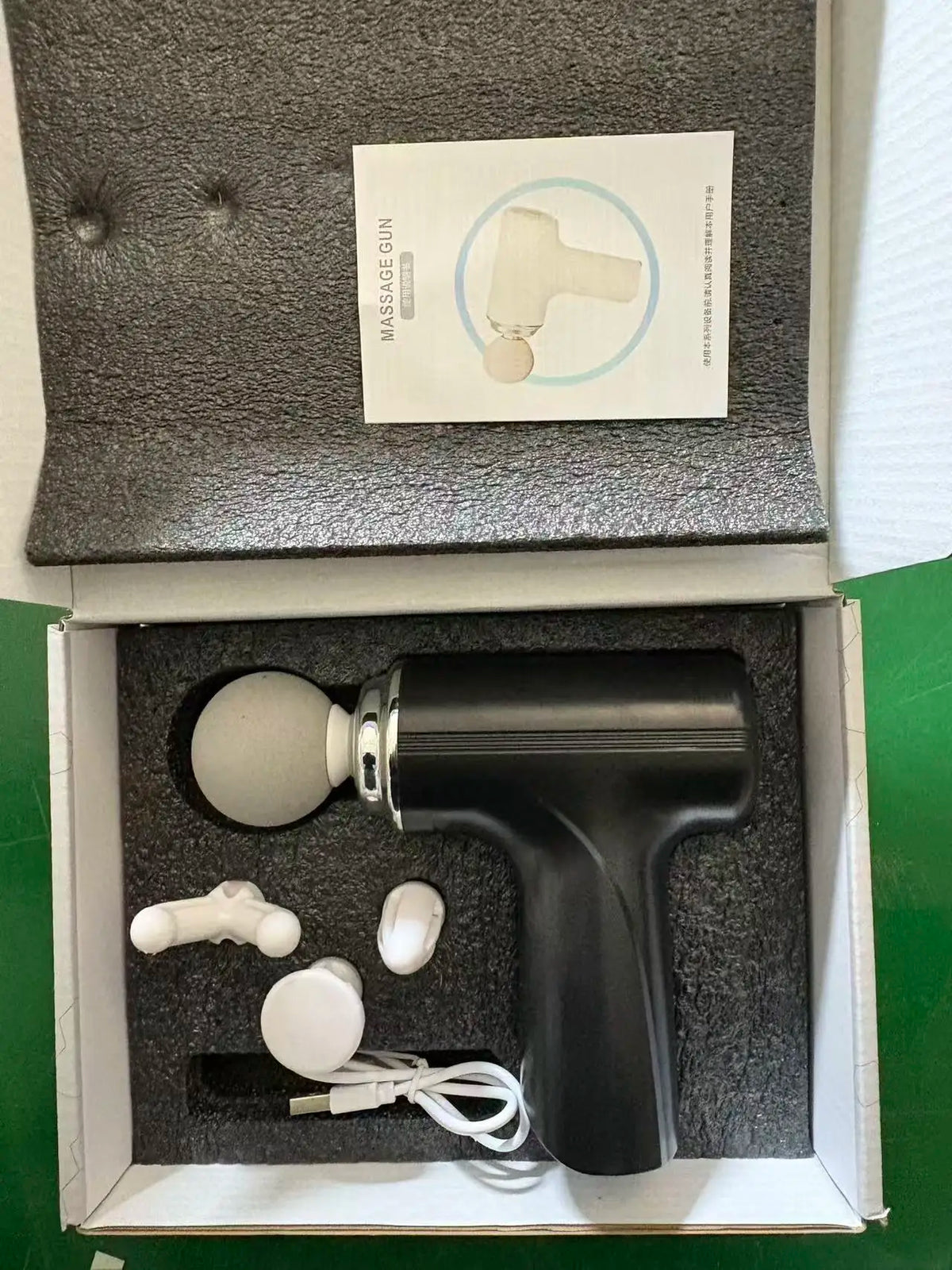 Portable Massage Gun – 4 Heads, LED Display