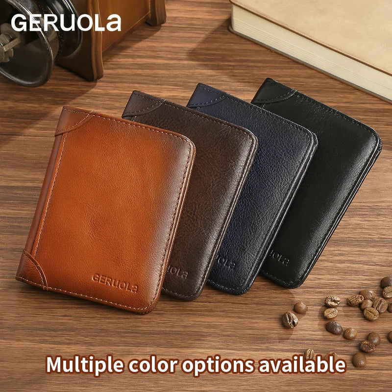 Slim RFID-Blocking Leather Wallet