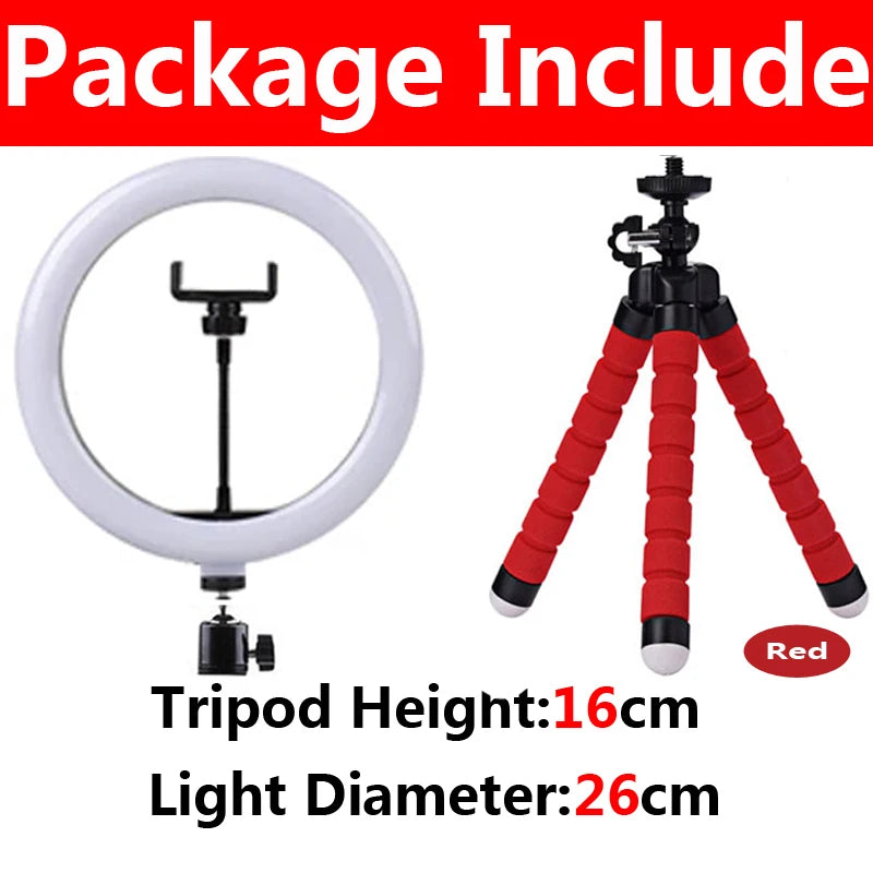 12-Inch LED Ring Light with Tripod Stand