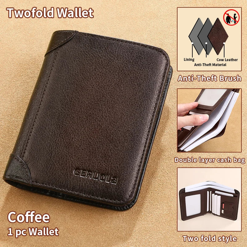 Slim RFID-Blocking Leather Wallet