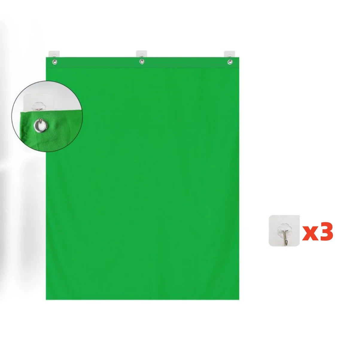 Muslin Photo Backdrop – Green Screen, White, Black, Blue