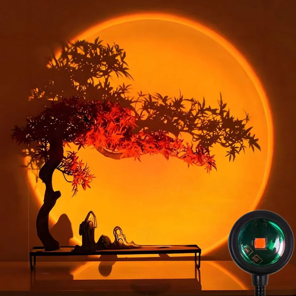 Art Deco Sunset Projection Lamp