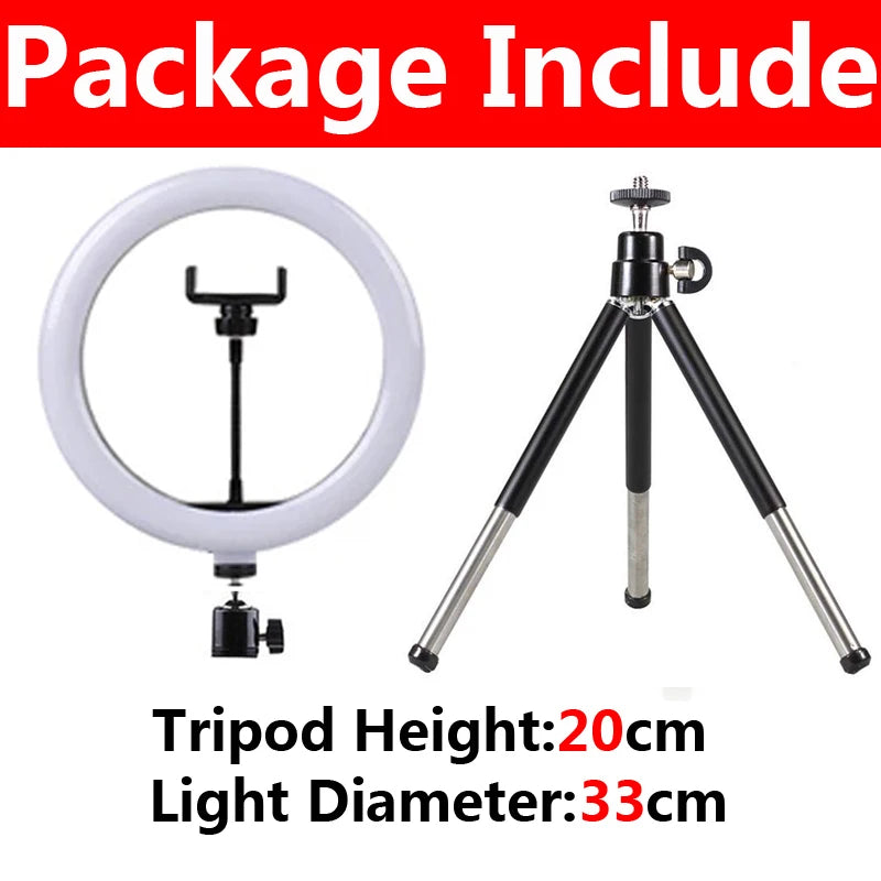 12-Inch LED Ring Light with Tripod Stand