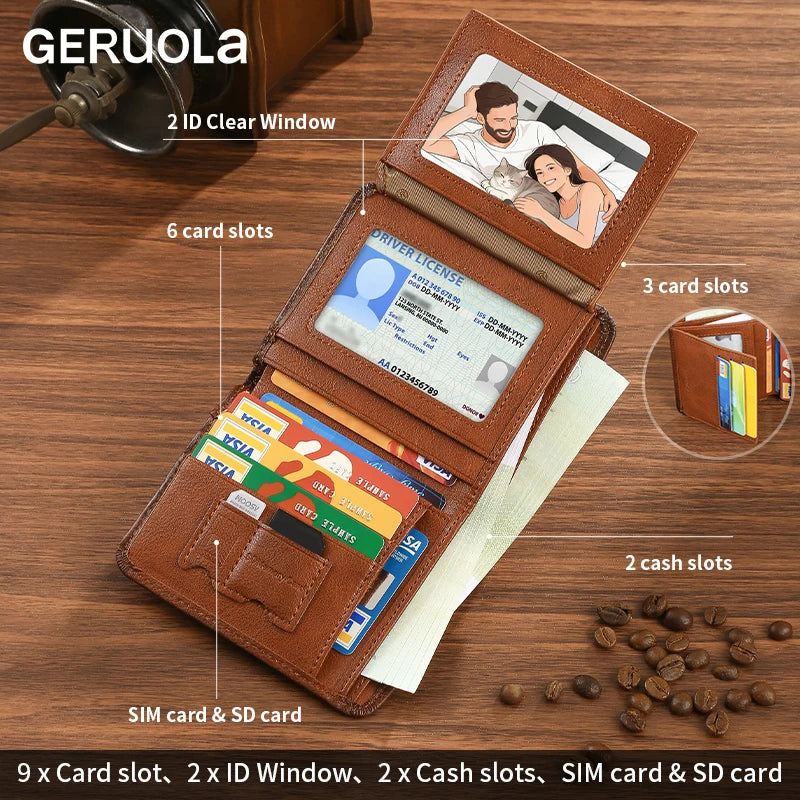 Slim RFID-Blocking Leather Wallet