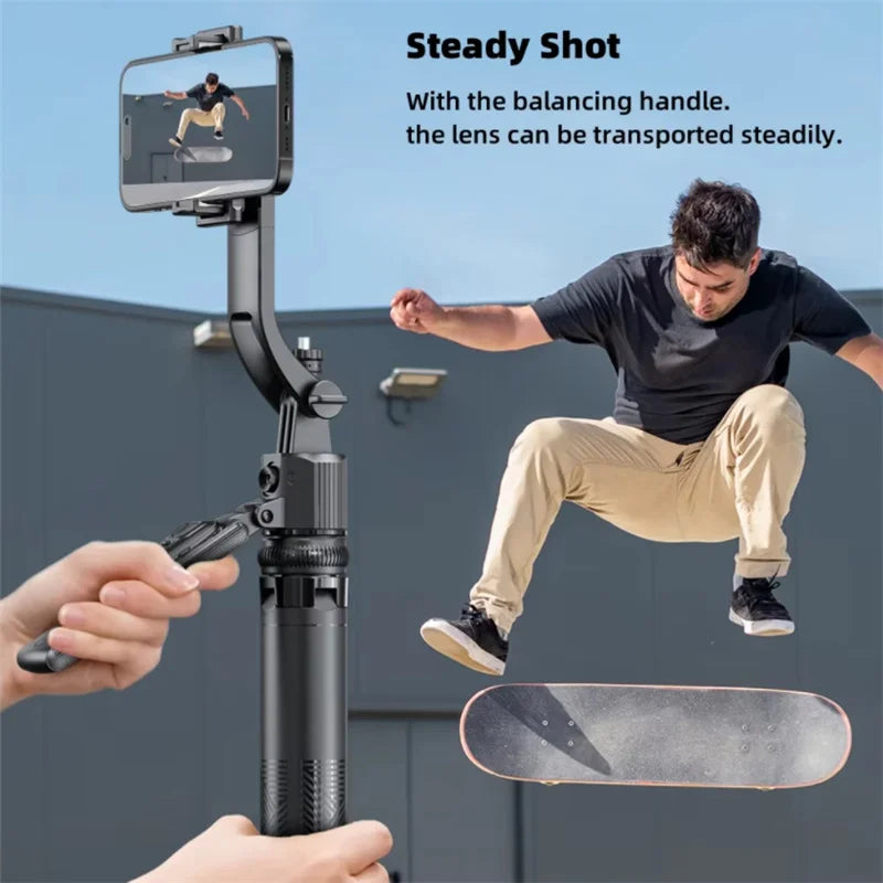 360° Gimbal Stabilizer & Tripod – AI Face Tracking