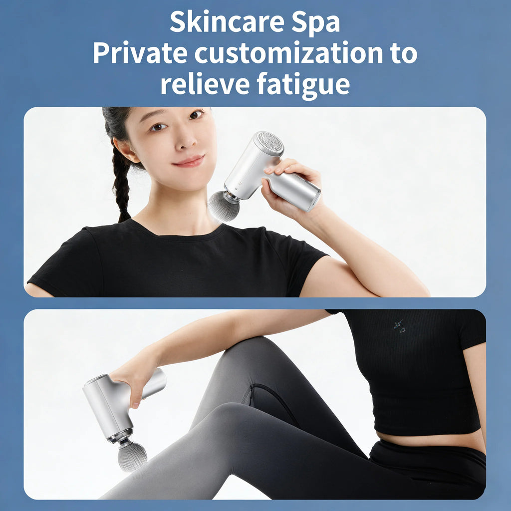 Portable Massage Gun – 4 Heads, LED Display