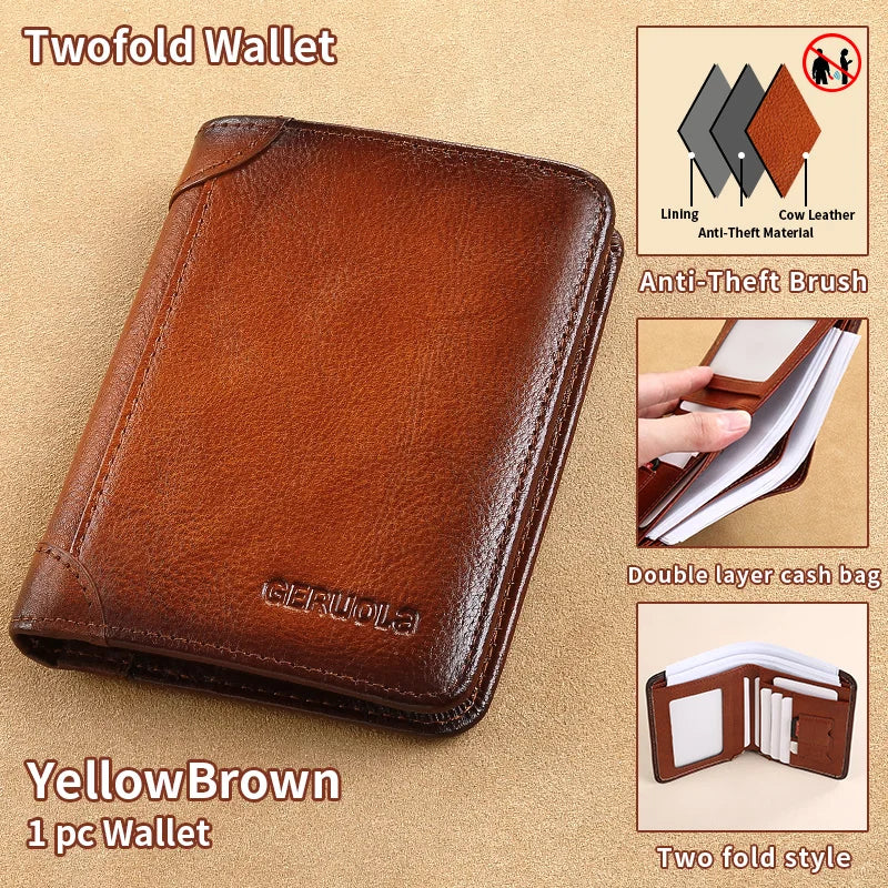 Slim RFID-Blocking Leather Wallet