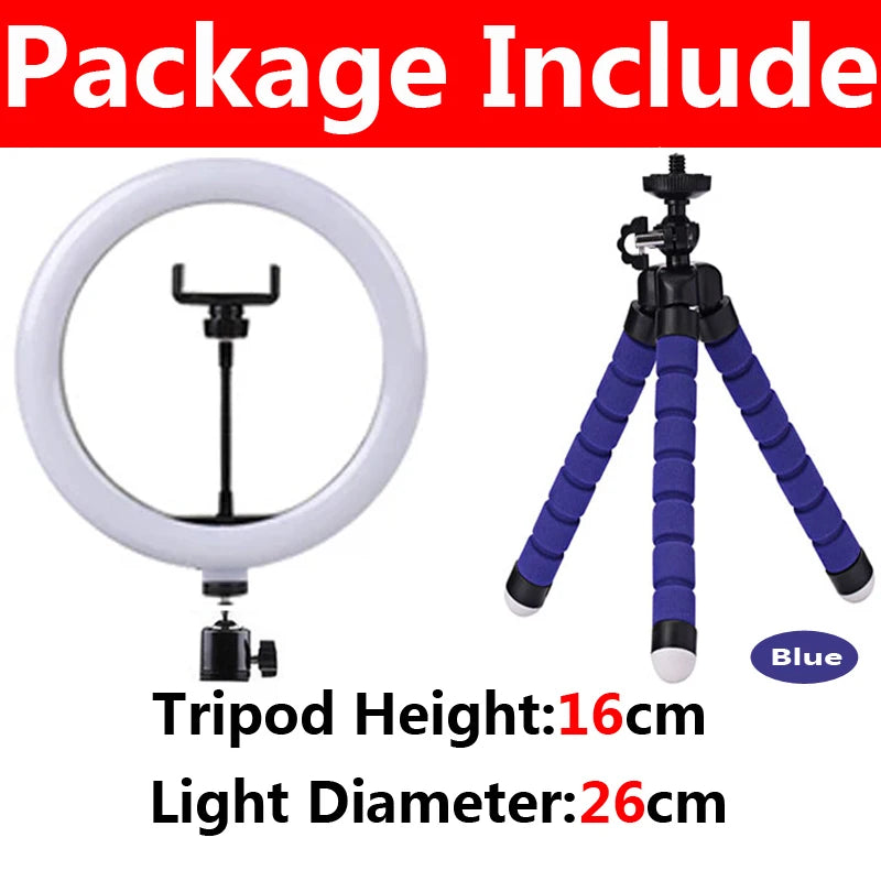 12-Inch LED Ring Light with Tripod Stand