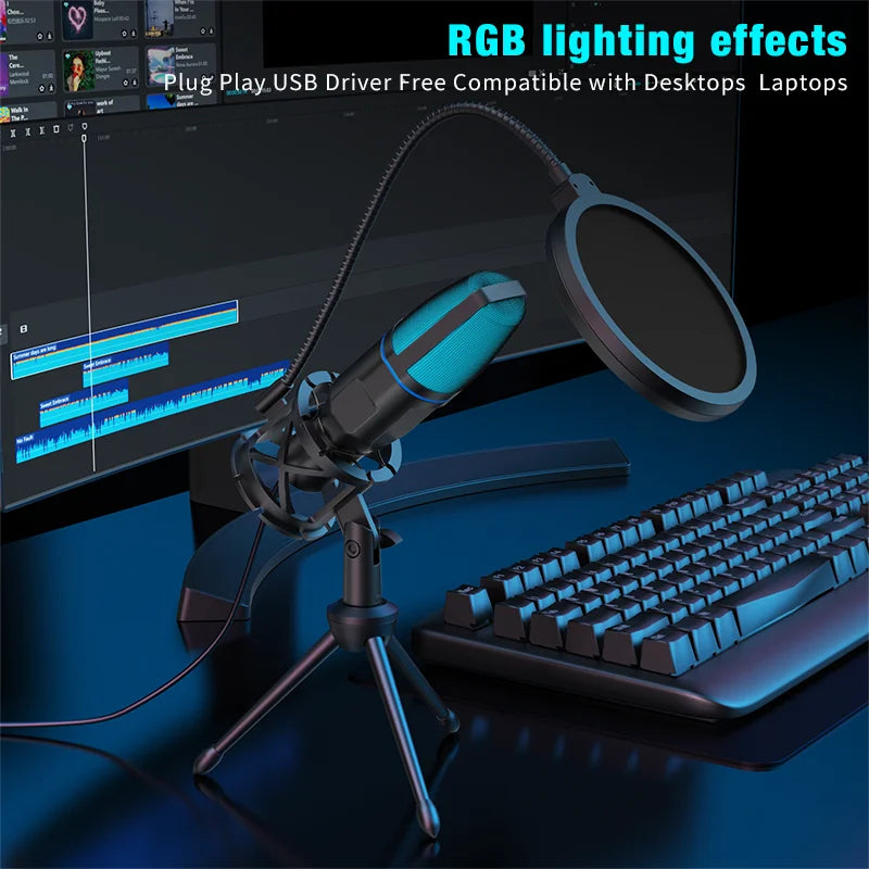 USB Podcast & Streaming Condenser Microphone