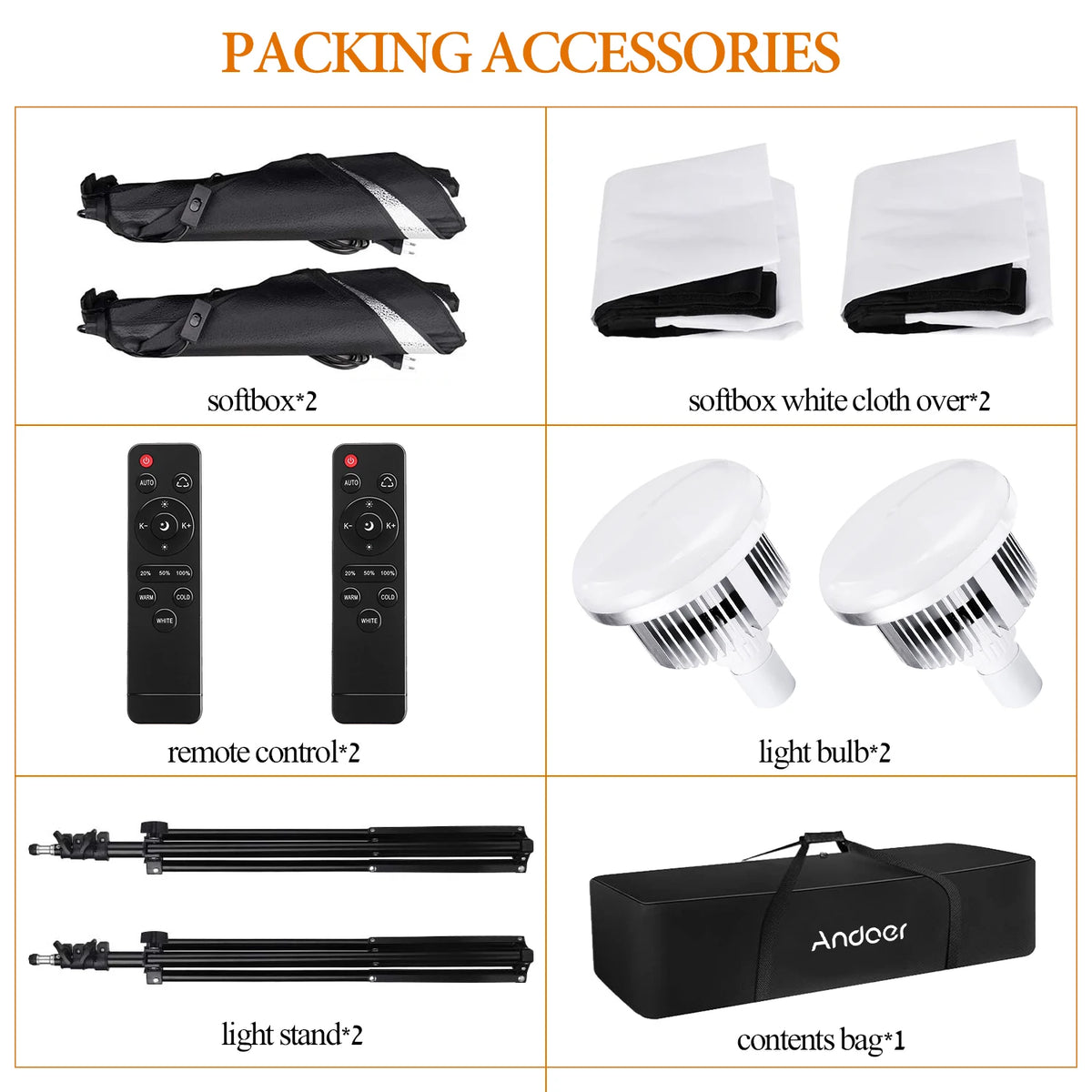 Andoer Softbox Studio Lighting Kit – 85W LED