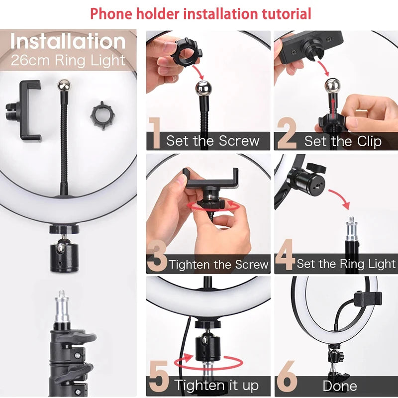 12-Inch LED Ring Light with Tripod Stand