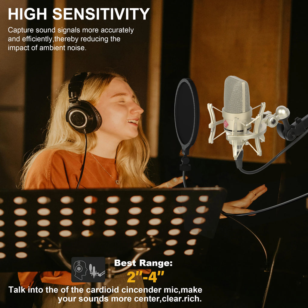 XLR Studio Condenser Microphone – 48V Phantom Power