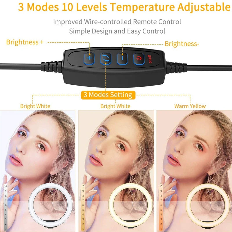 12-Inch LED Ring Light with Tripod Stand