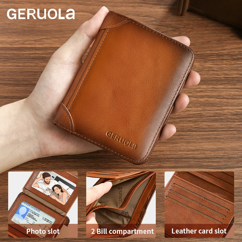 Slim RFID-Blocking Leather Wallet