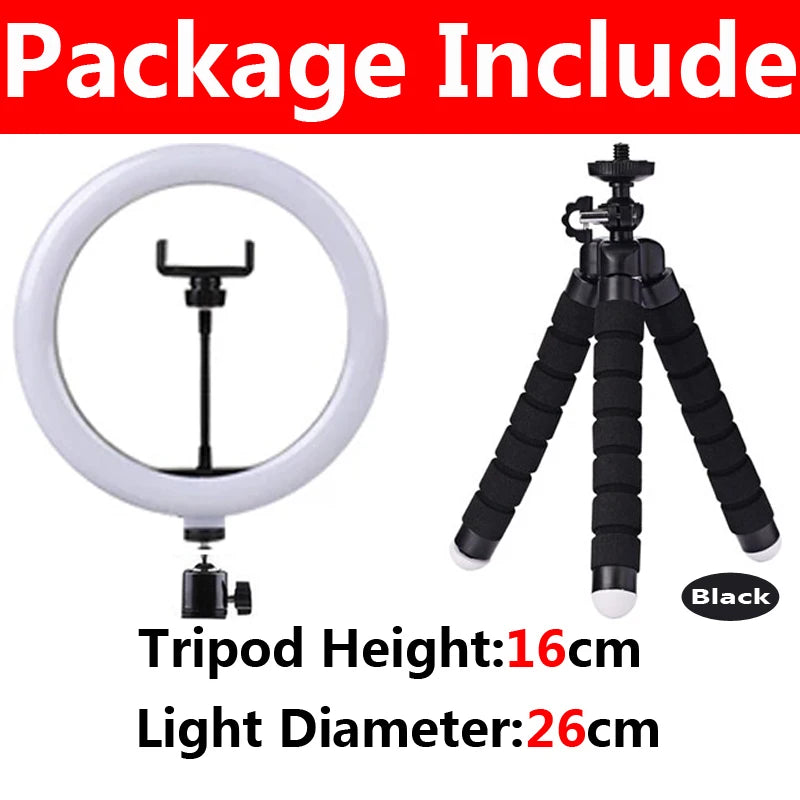 12-Inch LED Ring Light with Tripod Stand